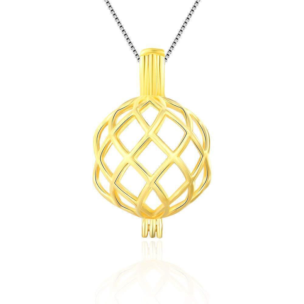 6225 Twisted Ball Cage Pendants for Pearl Jewelry Making Sterling Silver